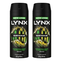 Lynx Deodorant Aerosol Australia 165mL Pack of 2
