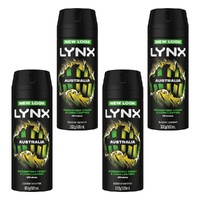 Lynx Deodorant Aerosol Australia 165mL Pack of 4