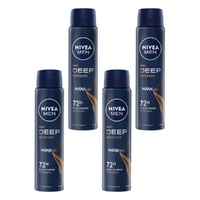 Nivea Men Deep Espresso 72H Anti-Perspirant 250mL x 6 Bundle of 4