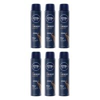 Nivea Men Deep Espresso 72H Anti-Perspirant 250mL x 6 Bundle of 6