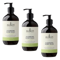 Sukin Cleansing Hand Wash Lime & Coconut 500mL Pack of 3