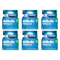 Gillette Mach3 Turbo Replacement Cartridges 4 Pack Bundle of 6