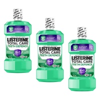 Listerine Total Care Teeth Defence Mouthwash 500mL Pack of 3