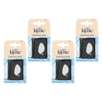 Lady Jayne Black Snagless Elastics 18 Pack Bundle of 4