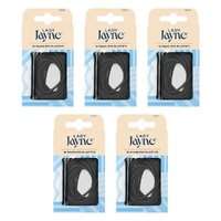 Lady Jayne Black Snagless Elastics 18 Pack Bundle of 5