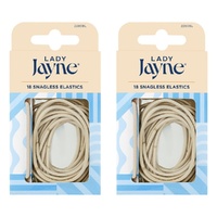 Lady Jayne Blonde Snagless Elastics 18 Pack Bundle of 2
