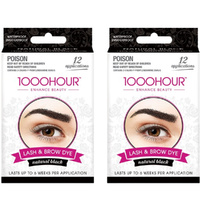 1000 Hour Eyelash & Brow Dye Kit Natural Black 2x ValuePack