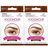 1000 Hour Eyelash & Brow Dye Kit Dark Brown 2x Value Pack