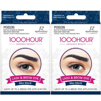 1000 Hour Eyelash & Brow Dye Kit Blue Black 2x Value Pack