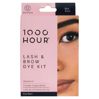 1000 Hour Eyelash and Brow Dye Kit Blue Black 1 Pack Of 12 Applications