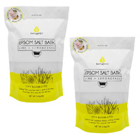 Bathefex Epsom Salt Bath Soak Invigorate Lime Lemongrass 1400g Pack of 2