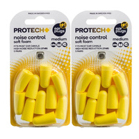 Protech Ear Plugs Noise Control Outdoor Travel Soft Foam Medium 2x 5 Pairs