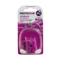 Protech Ear Plugs Noise Control Children Kids Soft Silicone 2 Pairs