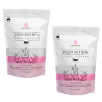 Bathefex Epsom Salt Lemon Verbena 1.4kg x2 Soothing Bath Soak