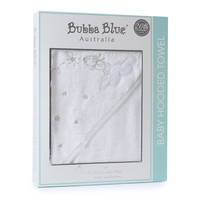 Bubba Blue Wish Upon A Star Hooded Towel Newborn Gift Baby Bath Towel
