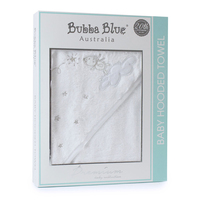 Bubba Blue Wish Upon A Star Hooded Towel Newborn Gift Baby Bath Towel