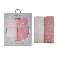 Bubba Blue Girls Jersey Wrap 80cm x 80cm Pack Of 2