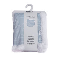 Bubba Blue Boys Velour Cuddle Blanket With Fleece Lining 70cm x 90cm