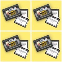 Movie Trivia Cards Game in Retro VHS Style Case Pack of 4