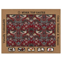 Strawberry Thief Red Work Top Saver Board