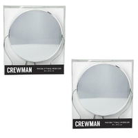 Crewman Mens 2 Sided Shaving Mirror on Stand 145mm Diameter 2x Magnification x 2