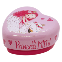 Princess Mimi Small Heartshape Tooth Fairy Tin Pink Duck