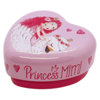 Princess Mimi Small Heartshape Tooth Fairy Tin Pink Duck