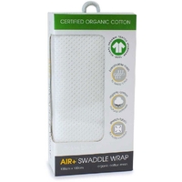 Bubba Blue Air+ Swaddle Wrap 100cm x 100cm White