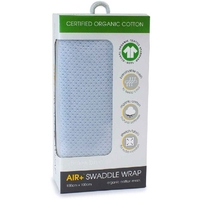 Bubba Blue Air+ Swaddle Wrap 100cm x 100cm Blue