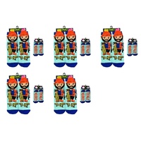 Feet Speak Fisherman Novelty Socks Totally Hooked Soles One Size Fits All Pack of 5