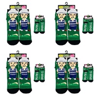Feet Speak Golfer Novelty Socks I'd Rather Be Golfing Soles One Size Fits All Pack of 4