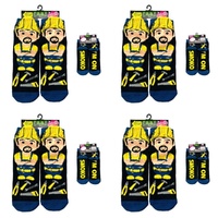 Feet Speak Tradie Novelty Socks I'm On Smoko Soles One Size Fits All Pack of 4