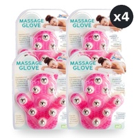 Novelty Gift Massage Glove Pink Pack of 4