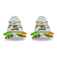 Novelty Gift Pullie Pal Stretch Reptile Assorted Counter Display of 12 Bundle of 2