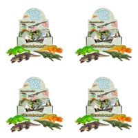 Novelty Gift Pullie Pal Stretch Reptile Assorted Counter Display of 12 Bundle of 4