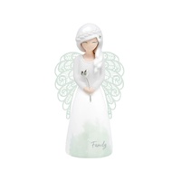 Angel Figurine Family Green 125mm