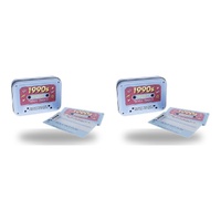 Ridley's 1990s Music Trivia Game in Cassette Tape Tin 40 Trivia Cards Pack of 2