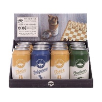 Maverick Beer Can Games Chess Backgammon Checkers Assorted Counter Display of 12