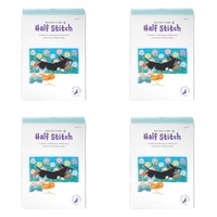Dog Collective Half Stitch Kit Dachshund Finished Size 35 x 18.5cm Bundle of 4