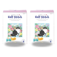 Cat Collective Half Stitch Kit Ragdoll Cat Finished Size 24.5 x 24.5cm Bundle of 2