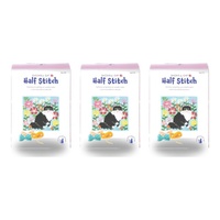Cat Collective Half Stitch Kit Ragdoll Cat Finished Size 24.5 x 24.5cm Bundle of 3