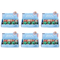Kikkerland Kidoki Dizzy Monster Wooden Spinning Top Counter Display of 12 Bundle of 6