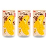 Banana Lick Mat for Dogs Silicone with Suction Cups Pack of 3