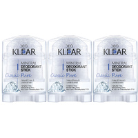 Deoklear Mineral Deodorant Classic Pure 70g Fragrance Free Pack of 3