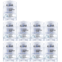 Deoklear Mineral Deodorant Classic Pure 70g Fragrance Free Bundle Pack 9