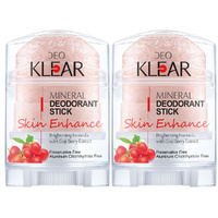 Deoklear Mineral Deodorant Skin Enhance Goji Berry 70g Aluminium Free 2 Pack