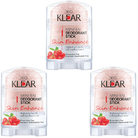 Deoklear Mineral Deodorant Skin Enhance Goji Berry 70g Aluminium Free 3 Pack