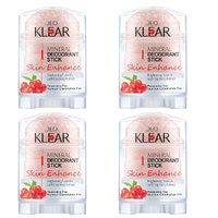 Deoklear Mineral Deodorant Skin Enhance Goji Berry 70g Aluminium Free 4 Pack