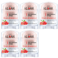 Deoklear Mineral Deodorant Goji Berry 70g Aluminium Free Bundle Pack of 5