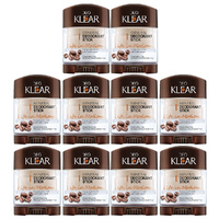 Deoklear Mineral Deodorant Life In Motion Coffee 70g Heavy Duty 10 Pack